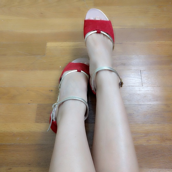 Eric Michael Russian Red Suede Espadrilles 39 8 - Picture 5 of 5